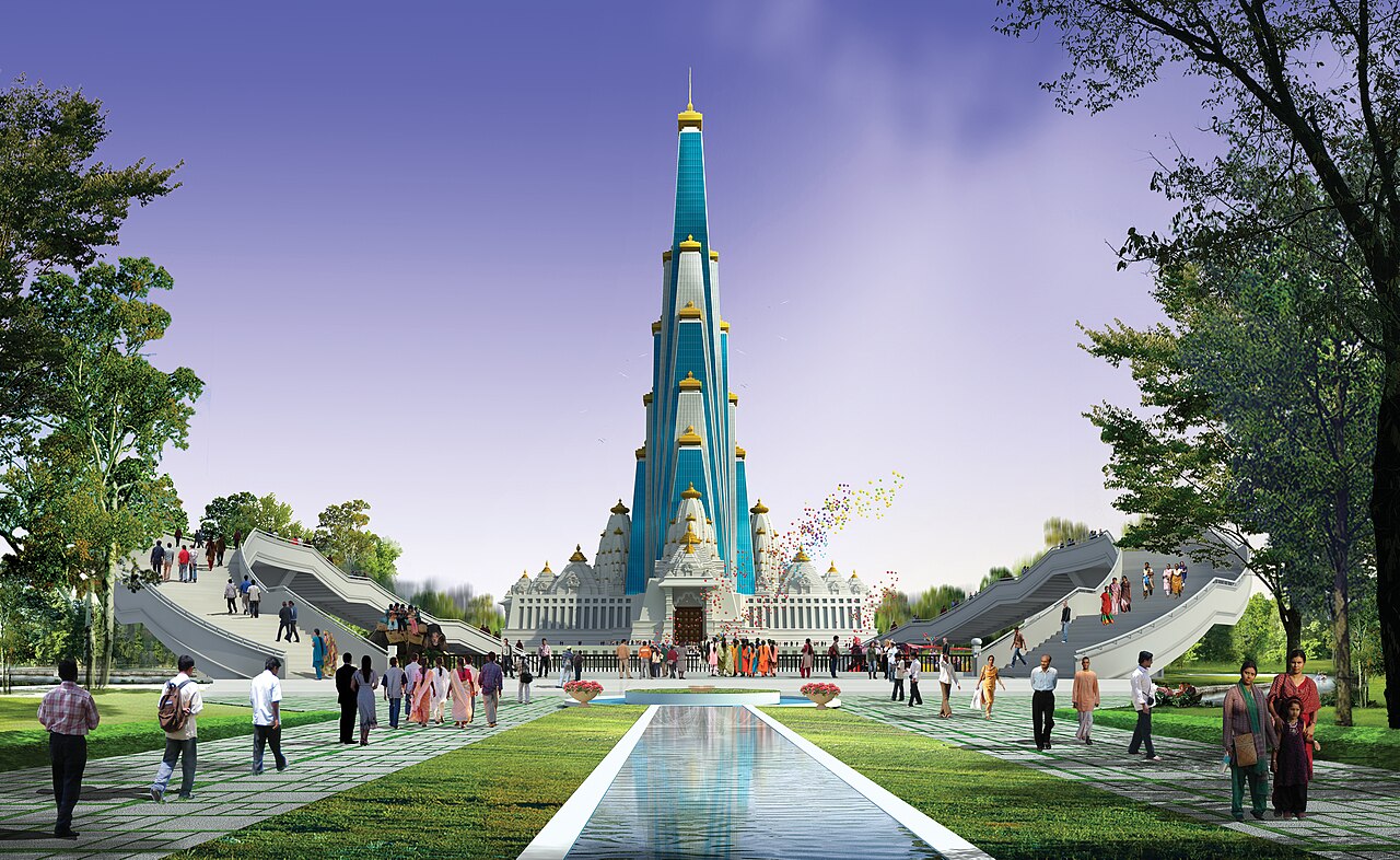 Architectural render of the Vrindavan Chandrodaya Mandir (under construction)
