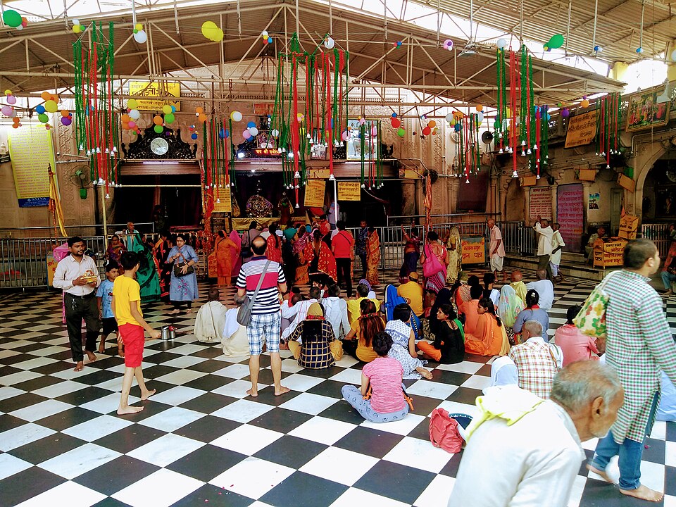 The courtyard of Shriji temple, Barsana