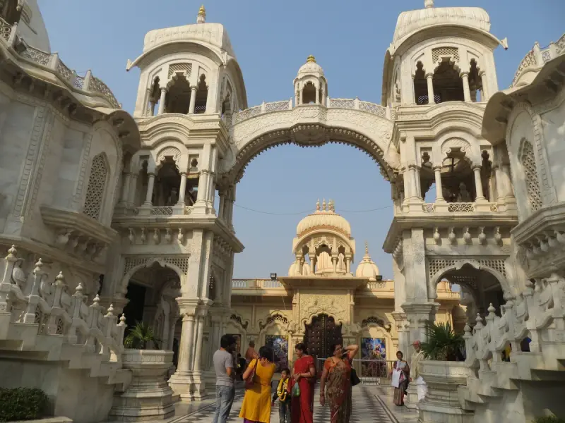 Arches at ISKCON Krishna Balaram Mandir, Vrindavan